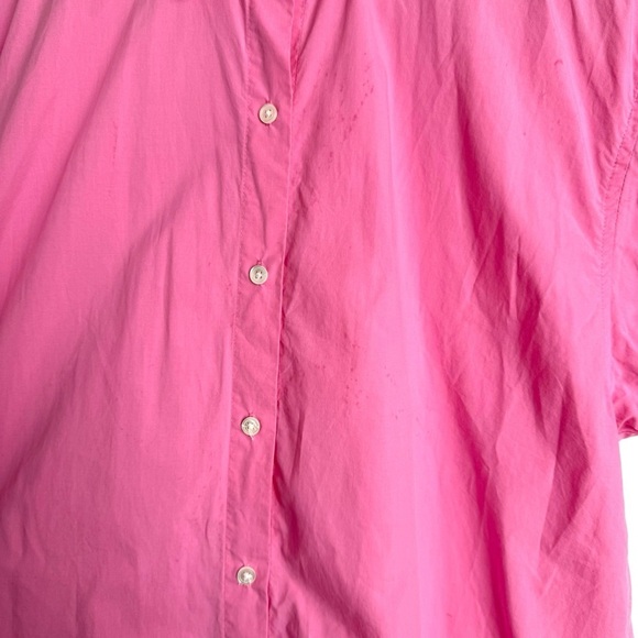 Rails JoJo Hot Pink Oversized Button Down Blouse Women’s XS Cuffed Short Sleeve - Picture 6 of 12